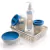 Kit Higiene P/ O Bebê 05 Pçs C/ Bandeja Decorada - Plasutil - Azul Rosa Urso Ursa - comprar online