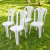 Conjunto 4 Cadeira Plástica Valentina + 1 Mesa Monobloco Empilhável Topplast 70x70cm Para Jardim, Eventos e Buffet - I9 Casa - Loja de Utilidades e Presentes