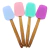 Espátula de Silicone Colorida Com Cabo de Madeira 29cm Para Cozinha Multiuso Para Panelas Antiaderentes Útil Bazar