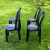 Conjunto 4 Cadeira Plástica Valentina + 1 Mesa Monobloco Empilhável Topplast 70x70cm Para Jardim, Eventos e Buffet en internet