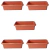 Kit 5 Vaso Floreira Jardineira Plástico 36cm Flores, Hortaliças, Jardim Horta Vertical 4L 36X26X11CM