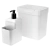 Kit Lixeira de Pia 2,5L + Dispenser 550ml de Detergente Bucha Esponja Lummar Sobre Pia Esconde Sacola Várias Cores - tienda online