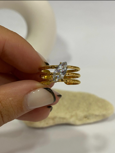 Anillo triple cubic - comprar online