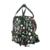 Mini Mochila Quadrada By Sof Floral Preta