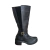 Botas de equitación negras mate con tacón, perfectas para un look elegante y cómodo