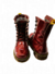 Botas Vinotinto de amarrar en charol planas - Calzado Junior