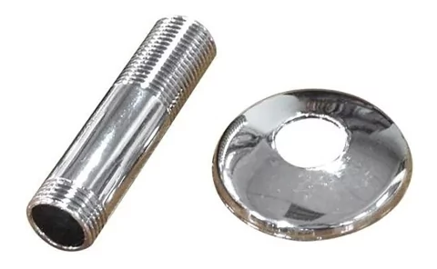 Niple Cromado P/ Radiadores Con Roseta (el par)