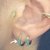 Argola Turquesa 8mm - Jobel Joias