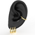Argola Spin Cravejada 12,5mm