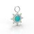 Charm Sol Turquesa 7mm - comprar online