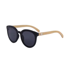 Lentes de Sol Lince Negros Oscuros & Patillas de Bambú - UV400 Dama - comprar en línea