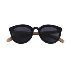 Lentes de Sol Lince Negros Oscuros & Patillas de Bambú - UV400 Dama - PANDAS® Lentes de Sol para Mujer y Hombre Polarizados de Madera y Bambú