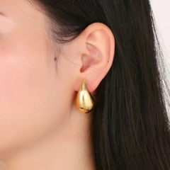 Aretes de Gotitas de Agua de Acero Inoxidable Chapados en Oro de 18K para Dama - PANDAS® Lentes de Sol para Mujer y Hombre Polarizados de Madera y Bambú