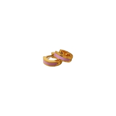 Aretes Redondos de Acero Inoxidable Rosas Chapados en Oro de 18K para Dama - PANDAS® Lentes de Sol para Mujer y Hombre Polarizados de Madera y Bambú