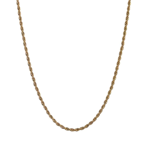 Collar Trenzado de Acero Inoxidable Chapado en Oro de 18K para Dama - comprar en línea