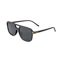 Lentes de Sol Aureo Negro Modernos Versátiles - UV400 Unisex - PANDAS® Lentes de Sol para Mujer y Hombre Polarizados de Madera y Bambú