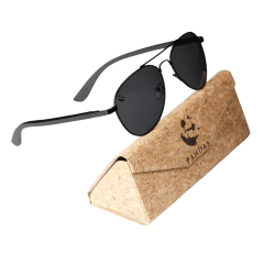 Lentes de Sol Aviador Aquila Negros Oscuros & Patillas de Madera - Polarizados UV400 Unisex - comprar en línea