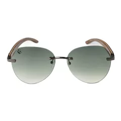 Lentes de Sol Iguana Verde Degradados & Patillas de Madera - UV400 Unisex - comprar en línea