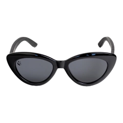 Lentes de Sol Ajolote Negro Oscuros & Patillas de Madera - Polarizados UV400 Dama - PANDAS® Lentes de Sol Polarizados y Accesorios para Mujer y Hombre
