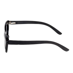 Lentes de Sol Ajolote Negro Oscuros & Patillas de Madera - Polarizados UV400 Dama
