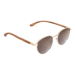 Lentes de Sol Grulla Café Oscuros & Patillas de Madera - Polarizados UV400 Unisex - comprar en línea