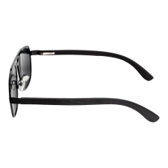 Lentes de Sol Oso Negro Oscuros & Patillas de Madera - Polarizados UV400 Caballero
