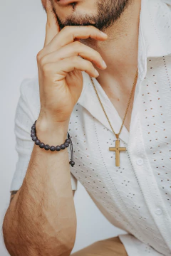 Pulsera de Piedra Volcánica Negra para Caballero - PANDAS® Lentes de Sol Polarizados y Accesorios para Mujer y Hombre