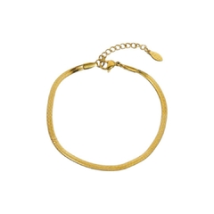 Pulsera de Acero Inoxidable Chapado en Oro de 18K para Dama - comprar en línea