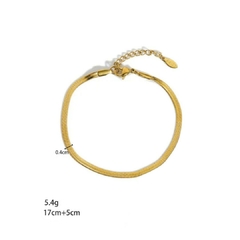 Pulsera de Acero Inoxidable Chapado en Oro de 18K para Dama en internet