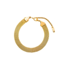 Pulsera de Malla de Acero Inoxidable Chapado en Oro de 18K para Dama - comprar en línea