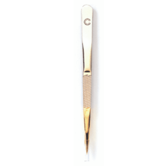 Pinza 1/2 Cuchilla Dorada 8,5cm. - Punta Fina