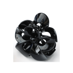 Broche para pelo forma flor - negro