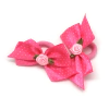 Colitas de cabello para niñas forma moño color rosa pack de 2