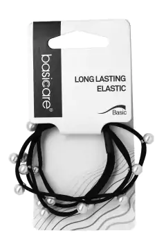Elásticos cabello con perlas - negro (2) - comprar online