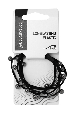 Elásticos cabello con perlas - negro (2) - comprar online