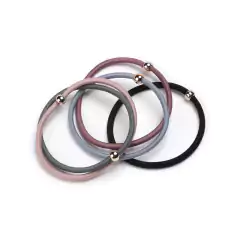 Elásticos para cabello con perla dorada (5)