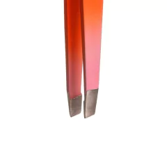 SIGNATURE: Pinza de depilar anaranjada punta curva y estuche - comprar online