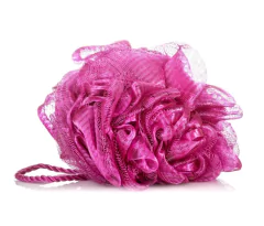 Esponja de baño de lujo con cordón (rojo)