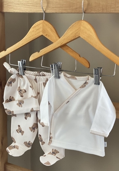 Ajuar 3 piezas, Algodón Pima, ESTAMPA TEDDY. - comprar online