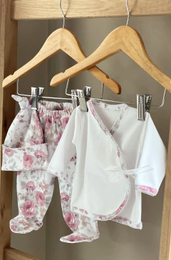Ajuar 3 piezas, Algodón Pima, ESTAMPA JACINTA. - comprar online