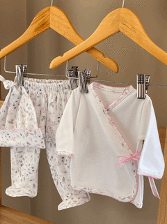 Ajuar 3 piezas, Algodón Pima, ESTAMPA ANTONIA. - comprar online