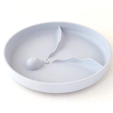 Plato con ventosa de silicona - Ballena