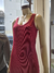 VESTIDO MIDI LISO ESCOTE U - VEST071