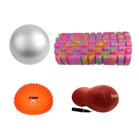 Kit Kinesiologia N8 Esferodinamia de 21Cm + Rolo Estampado 33CM + Mini Bosu Pinches + Esferodinamia Mani - comprar online