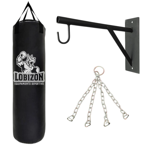 Kit Boxeo Nº 9 Bolsa 120cm Rellena Cordura + Soporte Simple + Cadena - comprar online