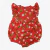 Macacão Romper Feminino Bebê Margaridas - Vermelho - Mundo Coala Moda Infantil