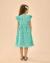 Vestido Infantil Laise Babado no Busto Verde Água - comprar online