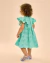 Imagem do Vestido Infantil Laise Babado no Busto Verde Água