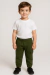 Calça Infantil Masculina com Bolso Verde Oliva
