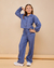 Camisa Infantil Feminina Malha Jeans - Azul jeans